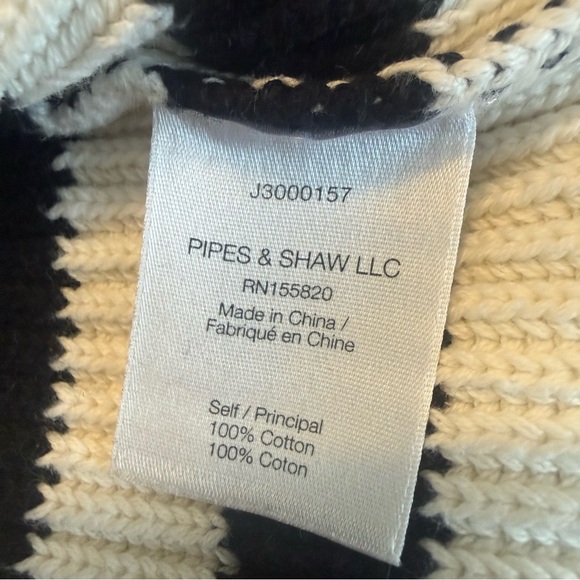 Veronica Beard Boyd Cotton Black and White Striped Sweater Small - Picture 9 of 9